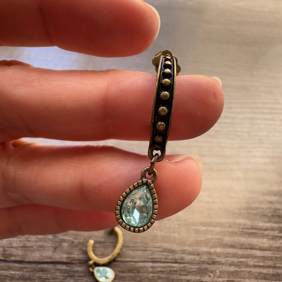 Avon Blissful Blues Drop Pendant Gift Set Vintage Style 2011 Art Deco Boho - Picture 8 of 11